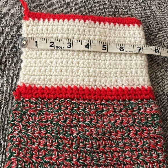 Handmade knit Christmas stocking - Picture 5 of 6